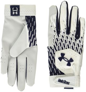 Under Armour Mens Clean Up Batting Gloves, Color White (103), Size: Small