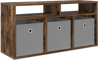 vidaXL Mueble Bajo Con Caj&oacute;n Roble Ahumado 87 X 27,5 X 43 Cm Vidaxl