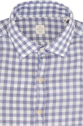 GMF 965 Camicia in cotone a quadri - Bianco