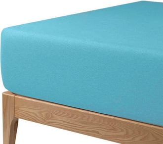 Colchones Aznar Sabana Bajera Protectora Transpirable Respira Para Beb&eacute; 60x120 Cm - Celeste