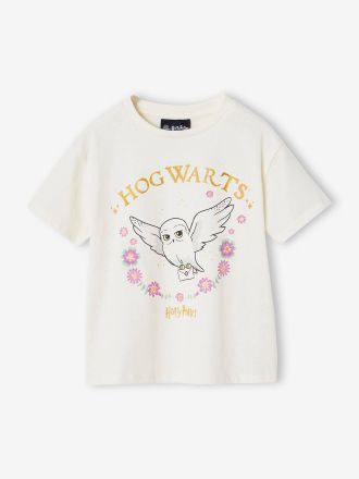 Harry Potter M&auml;dchen T-Shirt HARRY POTTER mit Hedwig-Print wollwei&szlig;