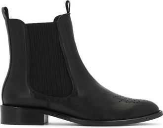 Kazar Klassieke leren Chelsea-laarzen - Dames - Chelseaboots - Zwart - 38 EU - Wol - Schoenen