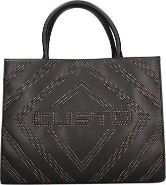 Custo Barcelona Vardor S Stud Schoudertas - Dames - Shoppers - Zwart - ONE Size - Leer - Tassen