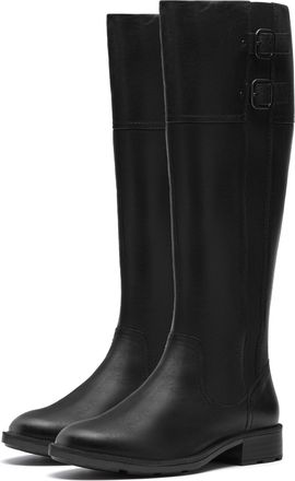 Clarks Womens Adalynn Hope Knee High Boot, Black Leather, 4.5 UK