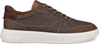 Ecco Mens Move Leather Sneaker In Camel