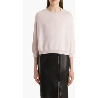 Khaite Sabina Cashmere & Mohair Sweater in Blush at Nordstrom, Size X-Large