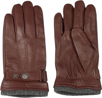 Howard London Leren handschoenen Bruno - Heren - Handschoenen - Bruin - 9 1/2 IN - Wol - Accessoires