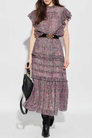 Isabel Marant Volomia Skirt, Womens, Burgundy