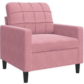 vidaXL Sill&oacute;n De Terciopelo Rosa 60 Cm Vidaxl