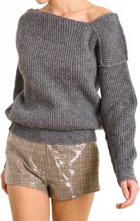 Line & Dot Womens Shore Sweater In Gray