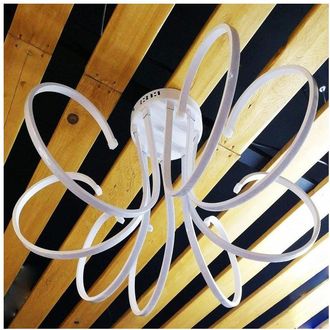 Trade Shop Trade Shop Traesio - Trade Shop - Lampadario Neon Luce Led Bianco Caldo 3000k Soffitto Sospensione Pendente
