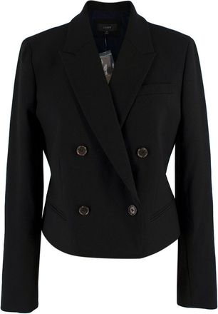 J.crew Black Cropped Double Breasted Blazer Size XXS