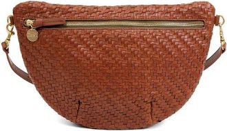Clare Vivier Grande Woven Leather Belt Bag in Hazelnut Woven Zig Zag at Nordstrom