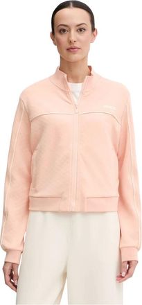 Guess Hoodies & sweatvesten, Dames, Oranje, M, Polyester, Clara Zip-through