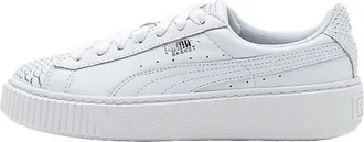 Puma (WMNS) PUMA Basket Platform Ocean Leisure Board Shoes White 366442-02