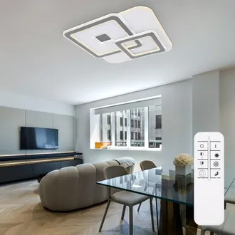 Globo Lighting Plafoniera Plafoniera Lampada Da Interni Smart Home Dimmerabile Con Funzione Memory, Luce Notturna, Telecomando, Colori Regolabili, 1x Led 1x 50 Watt 