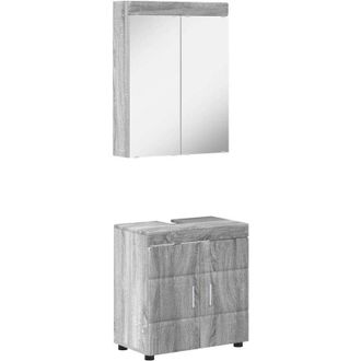 vidaXL Juego De Muebles De Ba&ntilde;o Tulum Gris Sonoma Madera De Ingenier&iacute;a Vidaxl