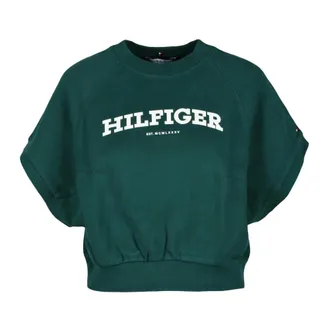Tommy Hilfiger Donna, Felpe, Verde, S, new