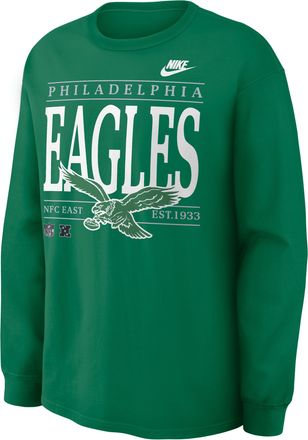 Nike Philadelphia Eagles Rewind Max90 Nike Mens NFL Long-Sleeve T-Shirt in Green | 04T930RQ86-SD5