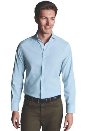 CHARLES TYRWHITT Non-Iron Performance Twill Shirt in Sky Blue at Nordstrom, Size 14.534