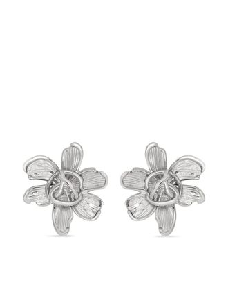 Oscar De La Renta flower-knot earrings - Silver