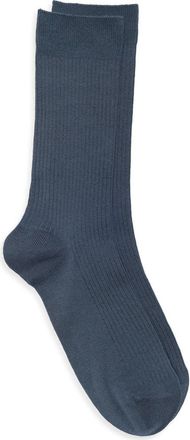 Nordstrom Casual Rib Crew Socks in Blue Orion at Nordstrom, Size Regular