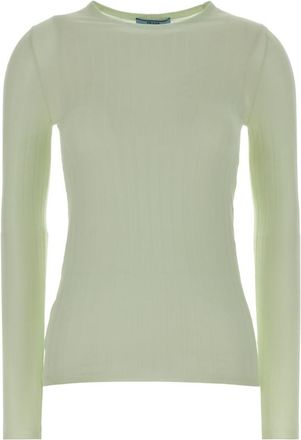 Prada Light Green Knitted Round Neck Sweater