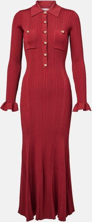 Self Portrait Abito midi in maglia a coste