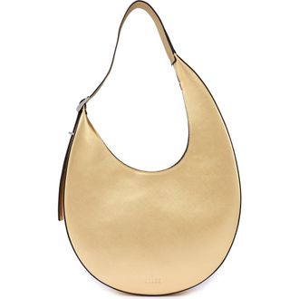 Behno Medium Ina Metallic Leather Crescent Shoulder Bag in Gold at Nordstrom
