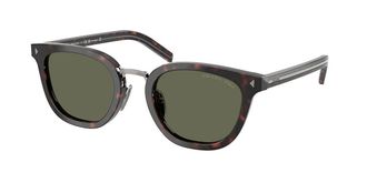 Prada PR C01SD Asian Fit Polarized 17N03R Mens Sunglasses Tortoiseshell Size 49