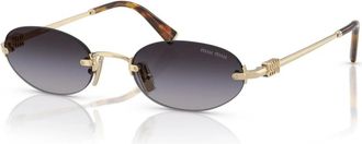 Miu Miu MU A54S Zonnebril - Dames - Zonnebrillen - Geel - 51 MM - Accessoires