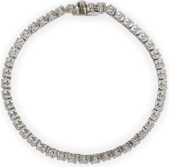 Swarovski Matrix tennis bracelet - women - Zirconia/Rhodium Plated Brass - One Size - Silver
