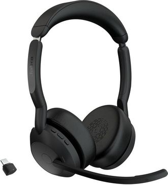 Jabra Evolve2 55 Auriculares Est&eacute;reo Inal&aacute;mbricos Con Tecnolog&iacute;a Air Comfort, Micr&oacute;fonos Con Cancelaci&oacute;n De Ruido Y Anc, Para Plataformas Uc Como Zoom Y Goo