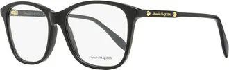 Alexander McQueen AM0191O001 Acetate Square Eyeglasses - Black