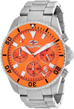Seapro Scuba 200 Chrono Orange Dial Mens Watch SP4355