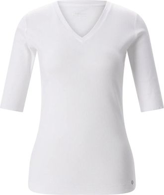 Marc Cain T-shirts - Dames - Tops - Wit - Maat: XL Katoen