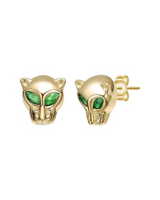 Rachel Glauber 14K Plated Cz Animal Earrings
