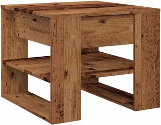 vidaXL Vidaxl - Mesa de centro madera de ingeniería madera antigua 55,5x55x45cm