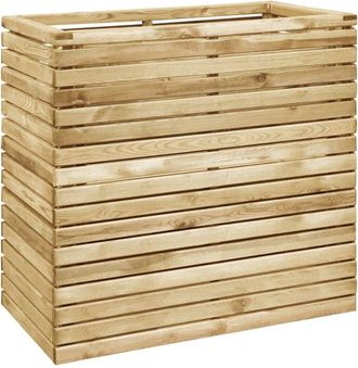 vidaXL Arriate De Madera De Pino Impregnada 100x50x100 Cm Vidaxl