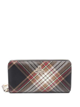Vivienne Westwood 2020 zip-up wallet - women - PVC/Canvas - One Size - Brown