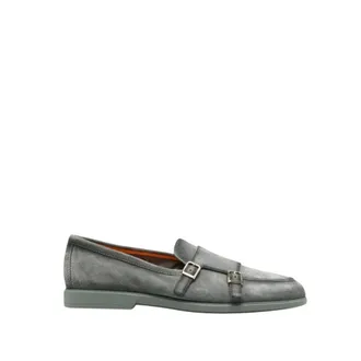 Santoni Double-buckle Loafers - male - Santoni - Loafers - Gray - 11 1/2 UK - Shoes