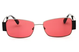 Max & Co. MO0070 Rectangular Rose Gold Metal Sunglasses - Rose Gold