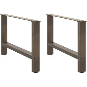 vidaXL Vidaxl - Patas Para Mesa De Centro De Acero Natural (2 Unidades, 70 X 42-43 Cm)