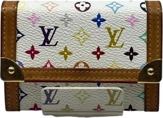 Louis Vuitton Pre-owned Wallets, female, Multicolor, Size: ONE SIZE Pre-owned Porte Monnaie Plat Monogram Multicolore Wallet