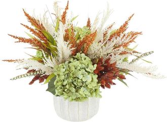 Creative Displays Inc. Handmade Fall Centerpiece With Hydrangeas & Maple Leaves