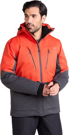 Mountain Warehouse Interstellar Mens Waterproof Padded Ski Jacket, Breathable, Taped Seams, Detachable Snow skirt - Best for Skiing, Sports, Walking Orange XXS