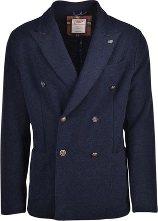 Bob Dubbele-breasted Blazer - Heren - Blazers - Blauw - XL - Wol - Jassen