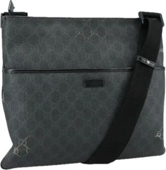 Gucci Pre-owned Leather gucci-bags - Dames - Vintage Schoudertas - Grijs - ONE Size - Leer - Vintage