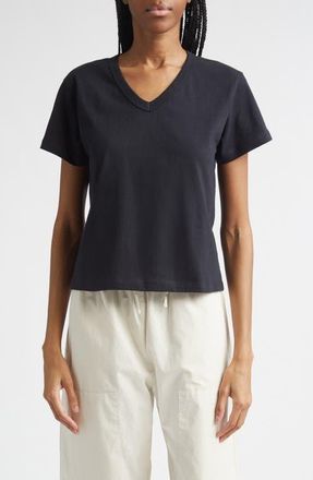 Leset Margo V-Neck Cotton T-Shirt in Black at Nordstrom, Size X-Small
