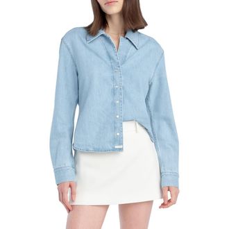 Favorite Daughter The Ace Denim Snap Front Top in Westwood at Nordstrom, Size Xx-Small